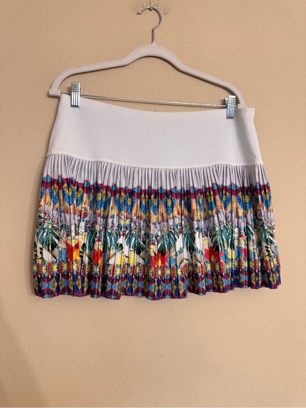 Lucky In Love Skort Skirt Womens XL / 16 Multicolor Floral Pleated Tennis Tiered - Picture 2 of 14